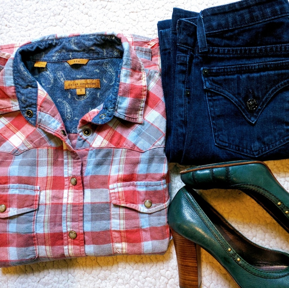 ☀️5 for $20☀️ Plaid Shirt from Jachs GF